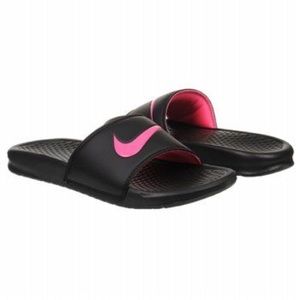 Pink Nike Slides